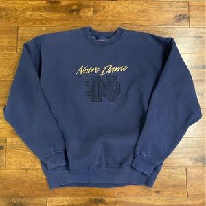 VTG unisex Carimba Heavyweight size XL LS crew neck Notre Dame sweatshirt